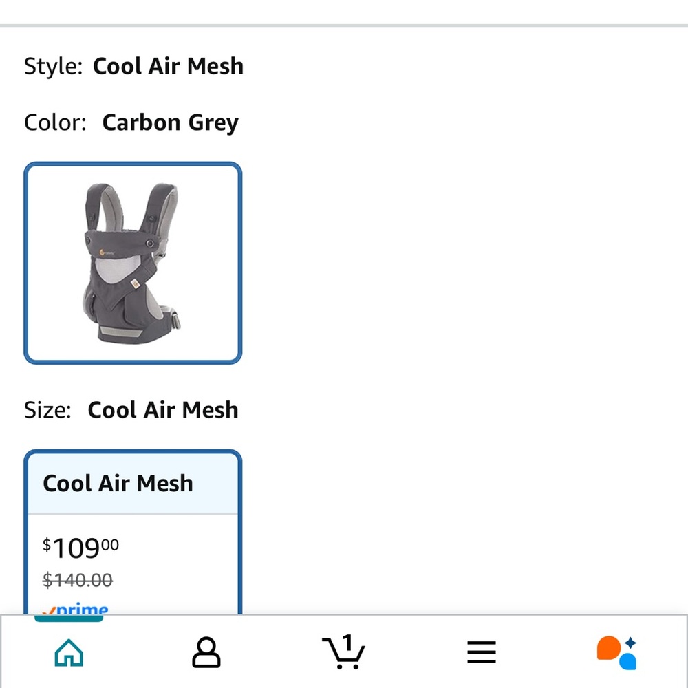 Ergobaby Gray Bag Accessories with Ergonomic Design